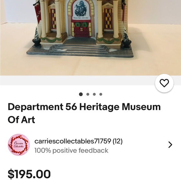 Department 56 Christmas In The City Series "Heritage Museum Of Art" #58831 - Picture 14 of 15